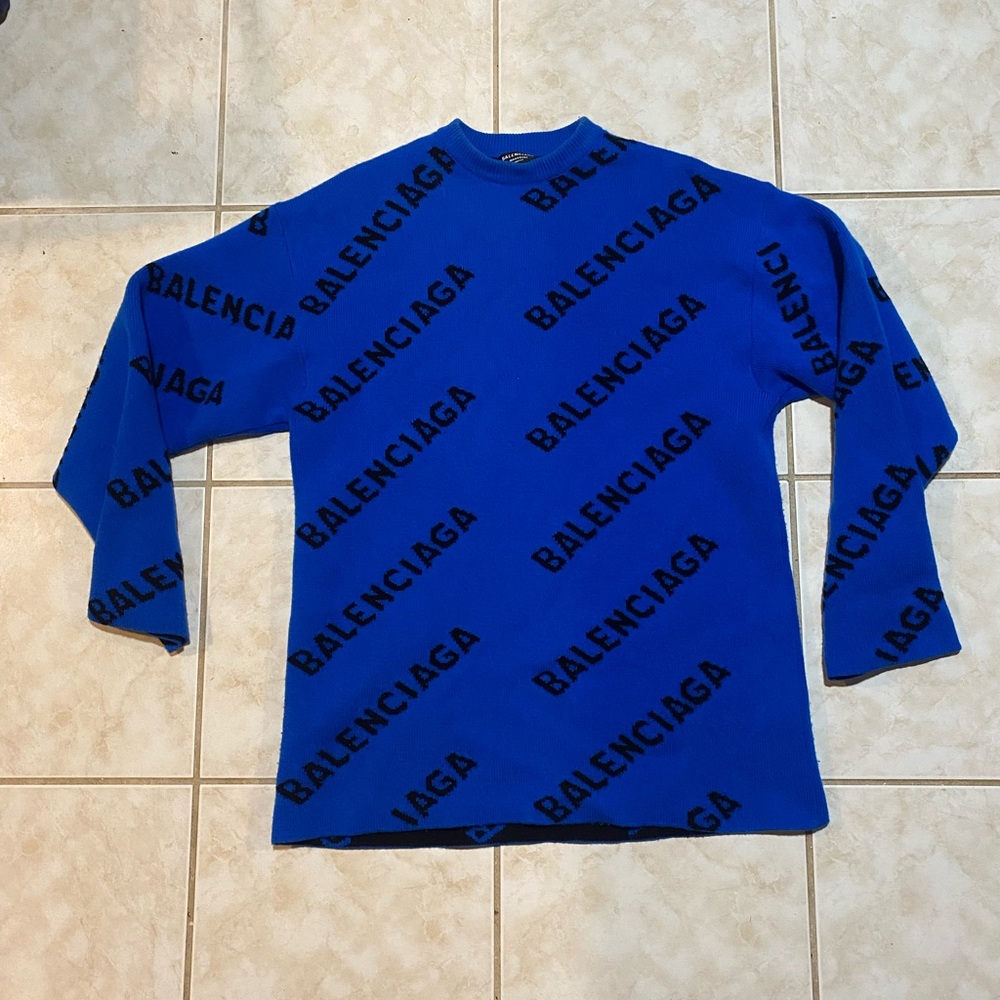 Unisex Balenciaga Logo Sweater Oversized